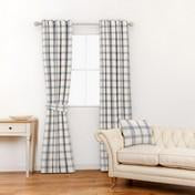 Load image into Gallery viewer, Dalby Check Seaspray Curtain Fabric
