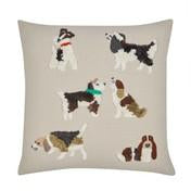Load image into Gallery viewer, Dogs Embroidered Cushion
