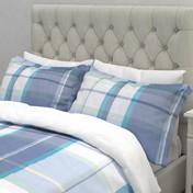 Load image into Gallery viewer, Aldridge Check Bluebell Blue Pillowcase
