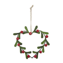 Load image into Gallery viewer, Berries and Heart Wreath Tree Decoration
