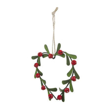 Load image into Gallery viewer, Berries and Heart Wreath Tree Decoration
