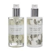 Load image into Gallery viewer, Fresh Linen and Jasmine Hand Wash and Lotion Gift Set
