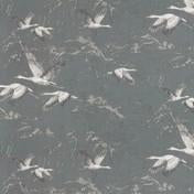 Load image into Gallery viewer, Animalia Dark Steel Curtain Fabric
