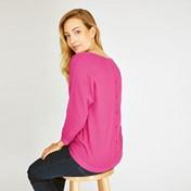Load image into Gallery viewer, Fuschia Batwing Sweater
