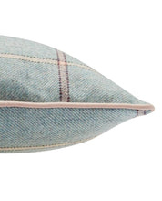 Load image into Gallery viewer, Horton Check Duck Egg Cushion

