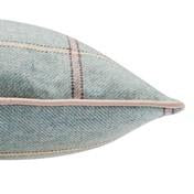 Load image into Gallery viewer, Horton Check Duck Egg Cushion
