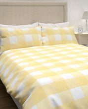 Load image into Gallery viewer, Cora Check Sunshine Duvet Cover Bedset

