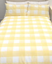 Load image into Gallery viewer, Cora Check Sunshine Duvet Cover Bedset
