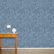 Load image into Gallery viewer, Barley Block Dusky Seaspray Wallpaper
