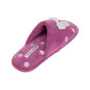 Load image into Gallery viewer, Embroidered Dot Magenta Slipper with Bow
