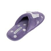 Load image into Gallery viewer, Embroidered Dot Purple Slipper with Bow
