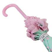 Load image into Gallery viewer, Girl&#39;s Mint/Pink Heart Ruffle Umbrella

