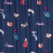 Load image into Gallery viewer, Blue Pets Ready Made Curtains
