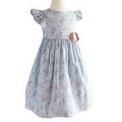 Load image into Gallery viewer, Chambray Floral Toddler Dress
