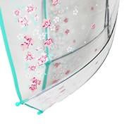 Load image into Gallery viewer, Girl&#39;s Clear Aqua/Pink Floral Print 17&quot; Umbrella
