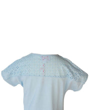 Load image into Gallery viewer, Light Blue Eyelet Trim Top
