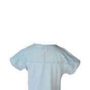 Load image into Gallery viewer, Light Blue Eyelet Trim Top
