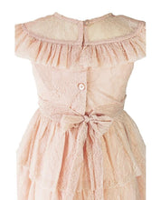 Load image into Gallery viewer, Blush Lace Tiered Ruffle Toddler Dress
