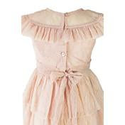 Load image into Gallery viewer, Blush Lace Tiered Ruffle Toddler Dress
