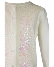 Load image into Gallery viewer, Ivory Front Sequin Long Sleeve Cardigan
