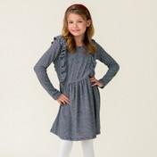 Load image into Gallery viewer, Black and Ivory Stripe Ruffle Dress
