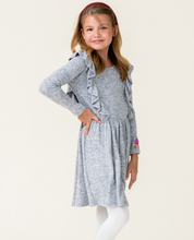 Load image into Gallery viewer, Grey Ruffle Dress
