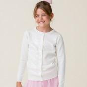 Load image into Gallery viewer, Ivory Front Sequin Long Sleeve Cardigan
