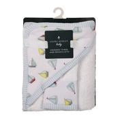 Load image into Gallery viewer, Boat Print Hooded Towel Set
