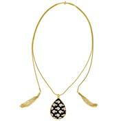 Load image into Gallery viewer, Dark Blue Hermione Print Necklace
