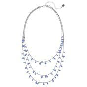 Load image into Gallery viewer, Blue 3-Layer Bead Drop Necklace
