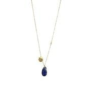 Load image into Gallery viewer, Dark Blue Stone Long Pendant Necklace
