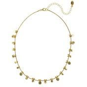 Load image into Gallery viewer, Gold Etched Flower Drop Necklace
