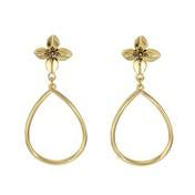 Load image into Gallery viewer, Flower Post Teardrop Earrings
