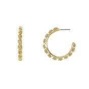 Load image into Gallery viewer, Gold Flower Bud Hoop Earrings
