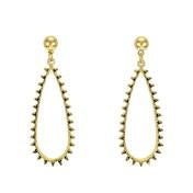 Load image into Gallery viewer, Goldtone Open Teardrop Post Earrings
