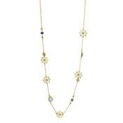 Load image into Gallery viewer, Blue Flower Long Necklace
