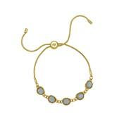 Load image into Gallery viewer, Blue Stone Adjustable Pull Bracelet
