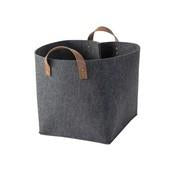 Load image into Gallery viewer, Charcoal Felt Storage Cube
