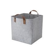 Load image into Gallery viewer, Heather Grey Felt Storage Cube
