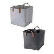 Load image into Gallery viewer, Heather Grey Felt Storage Cube
