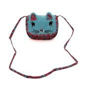 Load image into Gallery viewer, Girl&#39;s Blue Critter Cat Crossbody Purse
