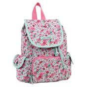 Load image into Gallery viewer, Girl&#39;s Blue Multi Floral Print Mini Backpack
