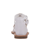 Load image into Gallery viewer, Girls White Multi Flower Gladiator Sandal
