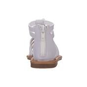 Load image into Gallery viewer, Girls White Flower Gladiator Sandal
