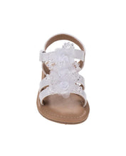 Load image into Gallery viewer, Girls White Embellishment Flower Sandal
