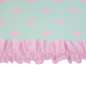 Load image into Gallery viewer, Girl&#39;s Mint/Pink Heart Ruffle Umbrella
