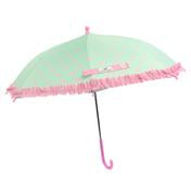 Load image into Gallery viewer, Girl&#39;s Mint/Pink Heart Ruffle Umbrella
