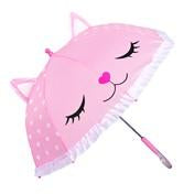 Load image into Gallery viewer, Girl&#39;s Pink Kitten Motif 17&quot; Umbrella
