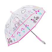 Load image into Gallery viewer, Girl&#39;s Clear Citi Scape Print 17&quot; Umbrella
