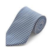 Load image into Gallery viewer, Blue Silver Spot Jacquard Tie
